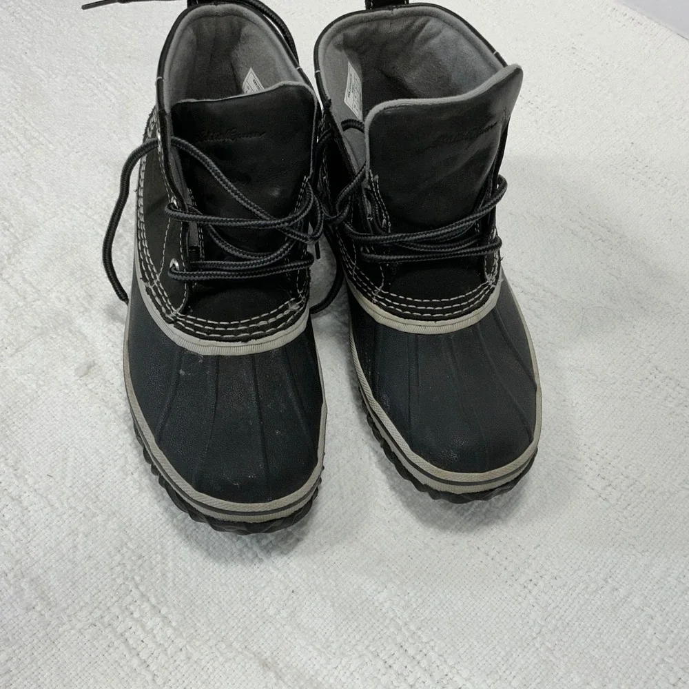 Eddie Bauer Women's Black Duck Boots‎ Waterproof Winter Snow Size 6